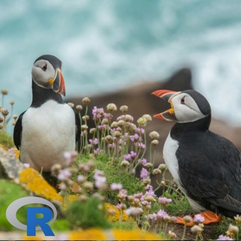 Two puffins